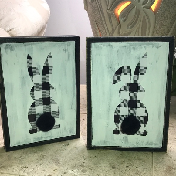 Hand Crafted by Barbara Other - 🎉🎉 CLOSET CLEAR OUT 🎉🎉Farmhouse Pair of Bunnies